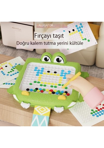 Erken Eğitim Bulmaca Timsah Savaşı Manyetik Kalem Çizim Tahtasında Interaktif Rekabetçi Oyun Masası Konsantrasyon Egzersizi (Yurt Dışından) modelleri