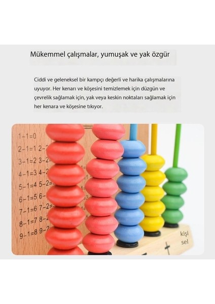 Beş Hızlı Hesaplama Rafı, Üç Hızlı Dijital Raf, Montessori Erken Eğitim Ilkokul Öğrencilerinin Birinci ve Ikinci Sınıf Matematik Öğretim Yardımcıları Ahşap Tezgah (Yurt Dışından)