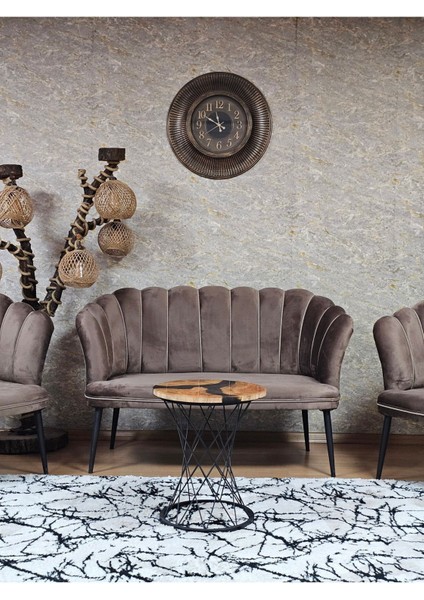 Papatya Çay Seti Koltuk Takımı Siyah Boyalı Sivriltme Ayak, Balkon, Salon, Ofis, Cafe Koltuk Takımı fiyatları