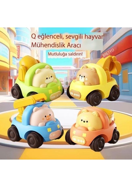 Çocuk Eğitici Karikatür Atalet Mühendislik Aracı Model Oyuncaklar Erkek ve Kız Anaokulu Hediye Oyuncaklar (Yurt Dışından)