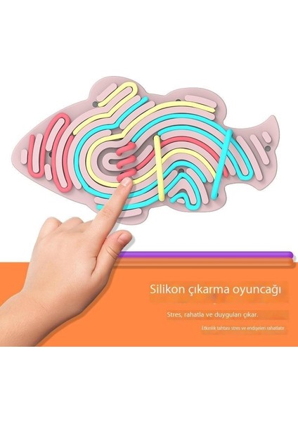 Çocuk Eğitici Dekompresyon Oyuncak Silikon Duyusal Aktivite Tahtası (Yurt Dışından)