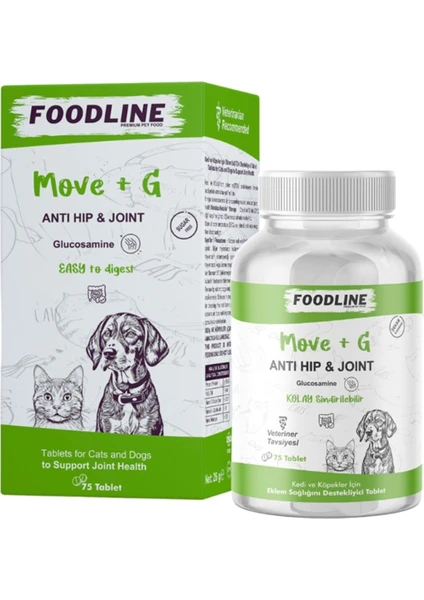 Hip&joint Glucosamine 75 Tablet | Kedi ve Köpekler Için Kas Sağlığını Destekleyici