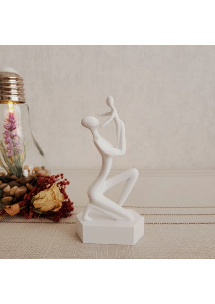 Anne ve Bebek Modeli Iskandinav Tarzı Biblo Heykel Figür Dekor Dekorasyon 3D 3 Boyutlu Altındal Home