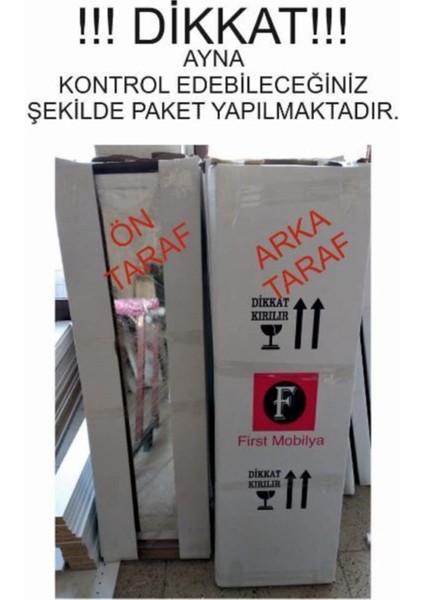 2 Yıl Yıldız Demonte Ayaklı Aynalı Takı Dolabı Hediyelik Çok Amaçlı Takı Dolabı Beyaz Modern Modern