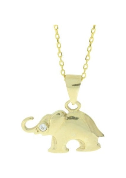 Şanslı Fil Altın Kolye 45462