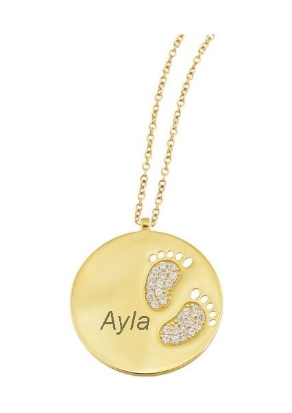 Kişiye Özel 14 Ayar Altın Anne Bebek Kolye 87090