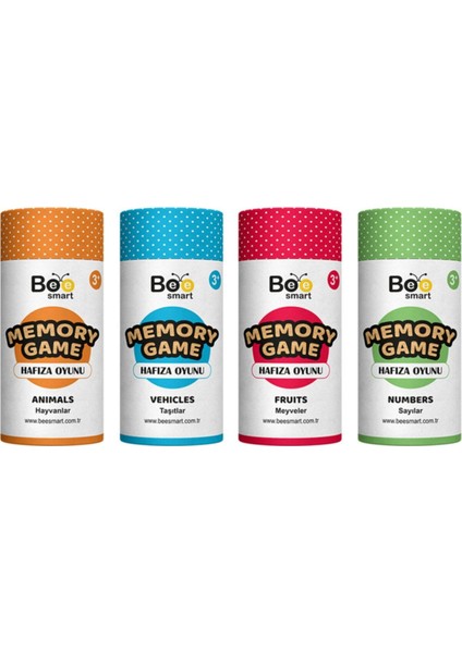 Bee Ahşap Hafıza Oyunu - 4 Set Ingilizce Destekli
