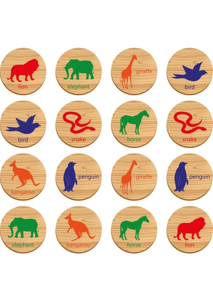 Bee Ahşap Hafıza Oyunu - 4 Set Ingilizce Destekli fiyatları