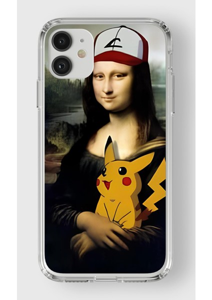 Russak Case Apple iPhone 6 ve 6s Uyumlu  Mona Lisa Pikachu Telefon Kılıfı