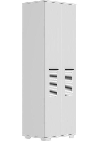 Asimodh (B) 2 Kapaklı Gardırop Beyaz-Beyaz