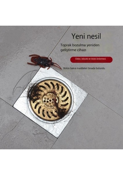 Yer Süzgeci Kapağı, Boruların Arka Kokuyla Tıkanmasını Önlemek Için Kokudan Arındırılmış ve Yenilenmiştir, Yuvarlak Tamamen Bakır Filtre (Yurt Dışından) fırsatları