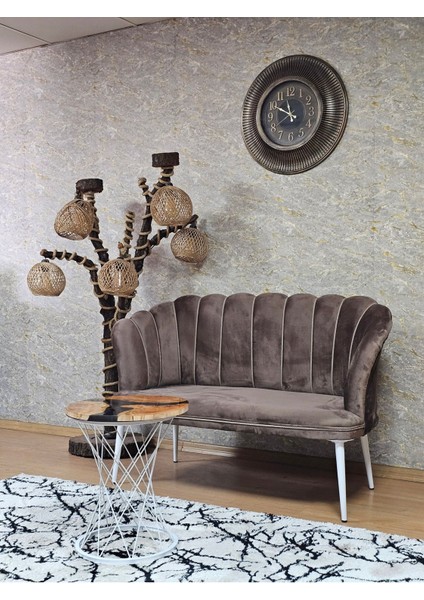 Ikili Papatya Çay Seti Koltuk Beyaz Boyalı Sivriltme Ayak, Balkon, Salon, Ofis, Koltuk Takımı modelleri