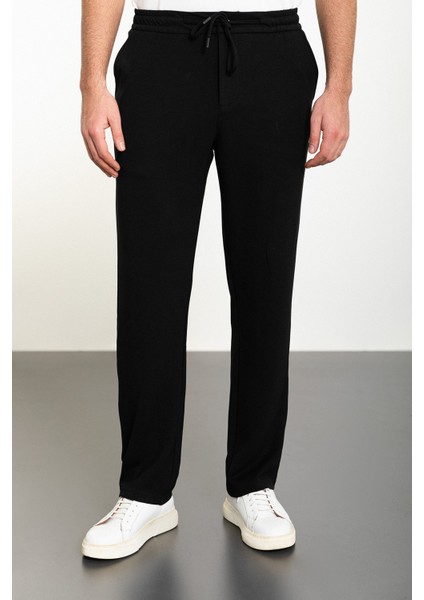 Düz Siyah Slim Fit Erkek Eşofman Altı modelleri