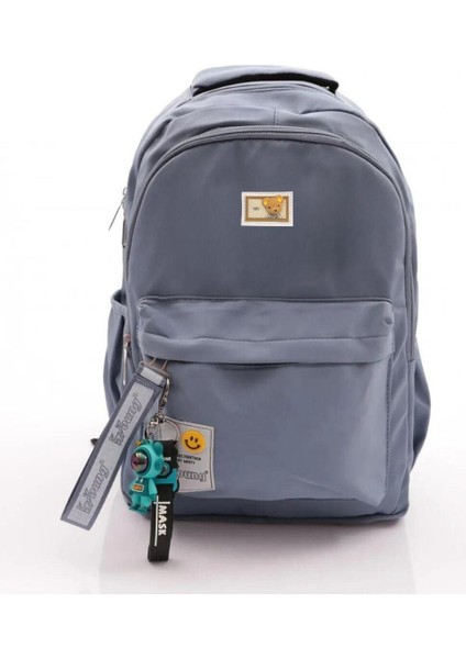 maskotlu çift göz okul çantası51706 gri fırsatları