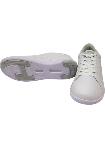MP2691 Beyaz Erkek Yanları Iğne Baskılı Spor Ayakkabı