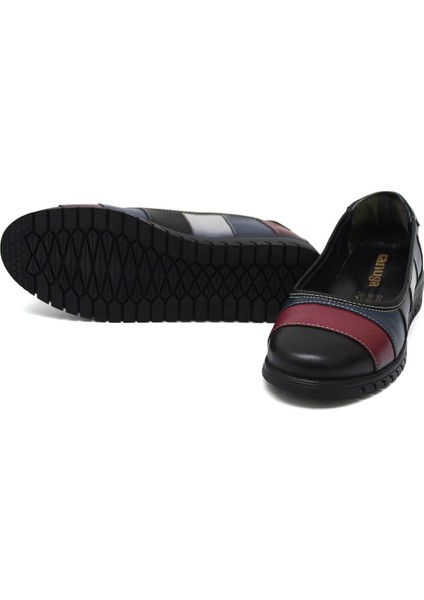 EVD-2729 Siyah / Bordo Kadın Comfort Ayakkabı