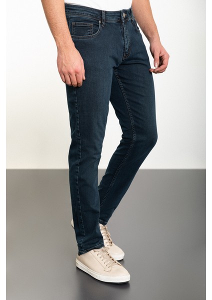 Düz Haki Super Slim Fit Erkek Kot Pantolon
