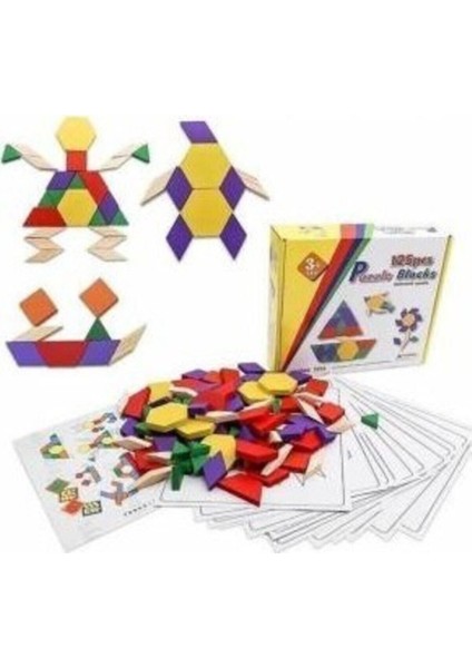 Ahşap 125 Parça Puzzle Blocks