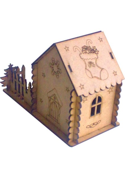 3d/puzzle Ahşap Hayal Evi Boyama Seti Hobi Eğlence 21X11X14,5 cm