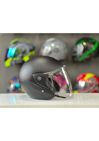 Motosiklet Yarım Kask Ithal Yüksek Kalite Mat Siyah fiyatları