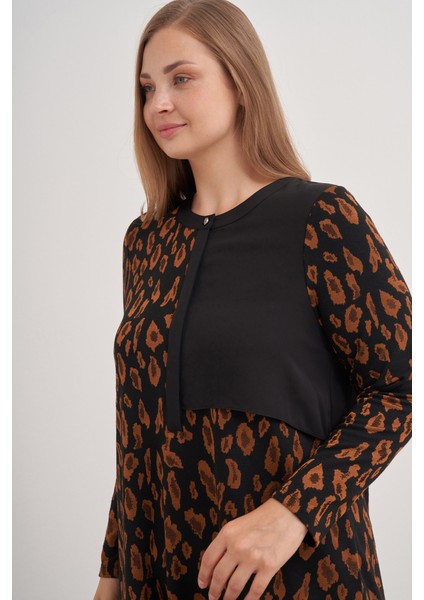 2676112 Leopar Desenli Örme Bluz indirimleri