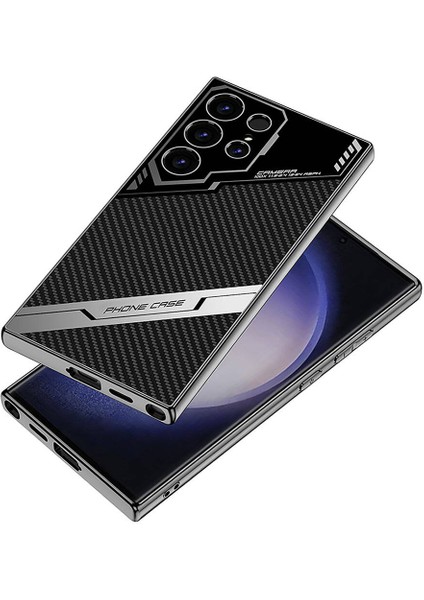 Samsung Galaxy S23 Ultra Kılıf Kamera Korumalı Karbon Tasarım Yeni Seri Procase Kapak - Siyah Karbon fiyatları