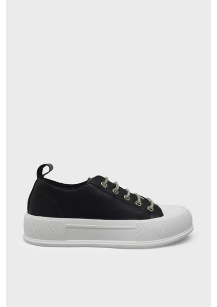 BLG23Y384-3 Siyah Kadın Bağlı Sneakers