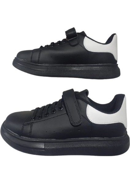 Çocuk Siyah Beyaz Ortopedik Taban Yürüyüş Ayakkabı ARVZO366-00 modelleri
