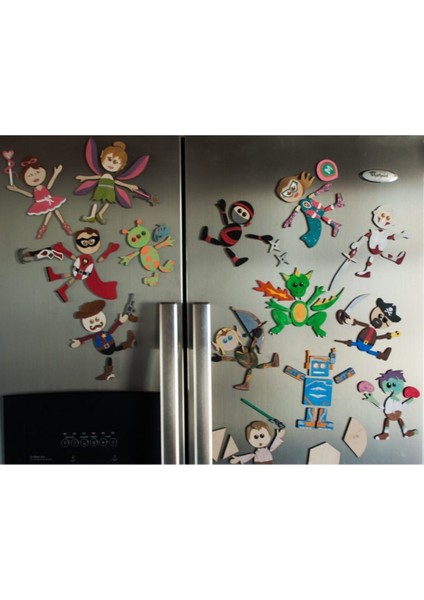Tsd Dekorasyon Boyanabilir Ahşap Oyuncak Mıknatıslı Deniz Kızı Magnet