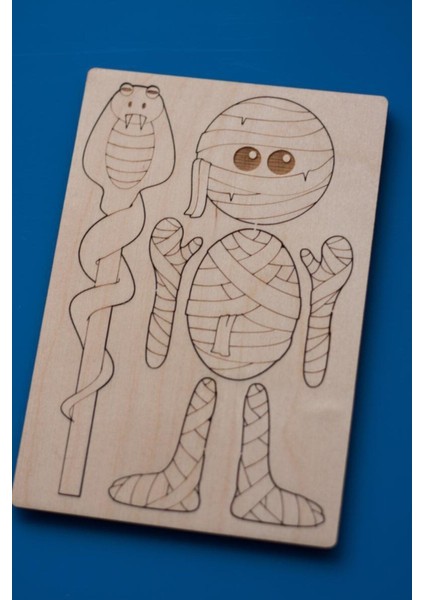 Tsd Dekorasyon Boyanabilir Ahşap Oyuncak Mıknatıslı Mumya Magnet modelleri