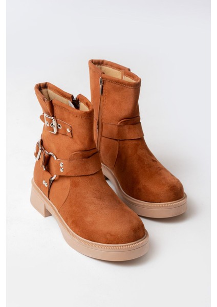 02-2013 Taba Süet Toka Aksesuarlı Fermuarlı Günlük Kadın Bot fırsatları
