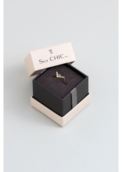 Ra'nın Gözü 18 Ayar Sarı Altın Kaplama Gümüş Yüzük fırsatları