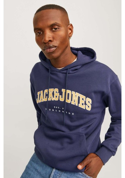 Jjecaleb Varsıty Hoodıe Lacivert Erkek Sweatshirt fiyatları
