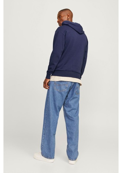 Jjecaleb Varsıty Hoodıe Lacivert Erkek Sweatshirt fırsatları