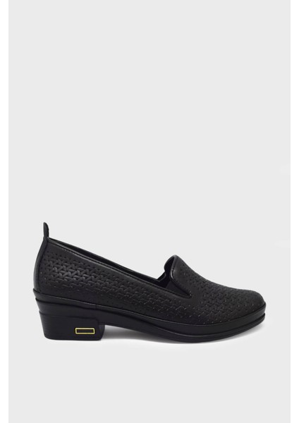 AKYN83.K5 Siyah Kadın Desenli Comfort