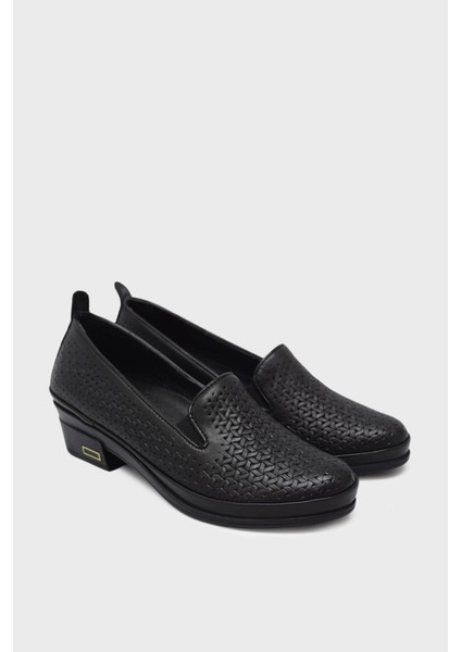 AKYN83.K5 Siyah Kadın Desenli Comfort