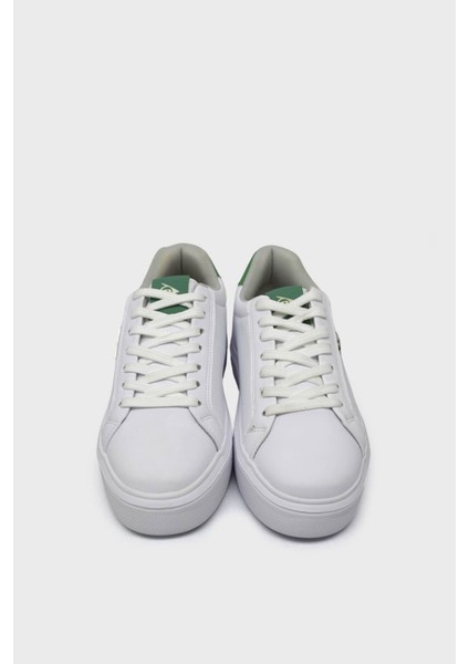 DNLP-2260 Beyaz / Yeşil Unisex Bağlı Casual Ayakkabı