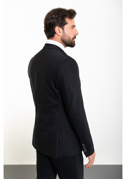 Düz Lacivert Slim Fit Mono Yaka 8 Drop Klasik Erkek Takım Elbise indirimleri