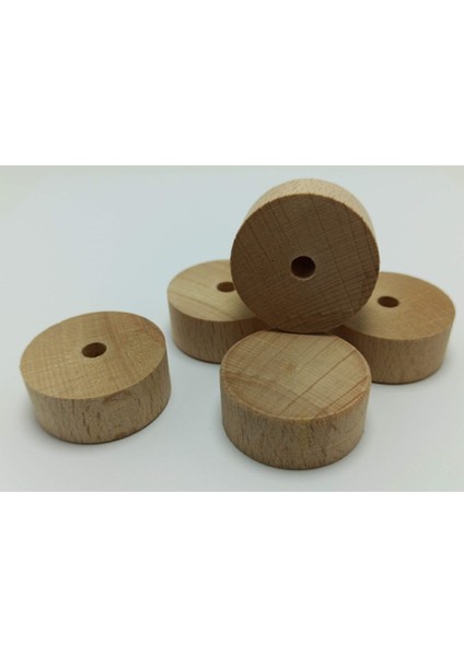 Ahşap Tekerlek 34 mm Çap ( 10 Adet)