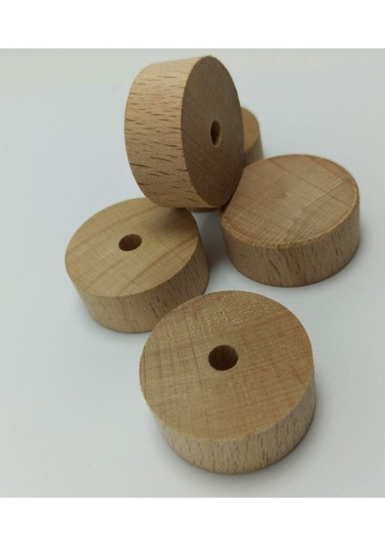 Ahşap Tekerlek 34 mm Çap ( 10 Adet)