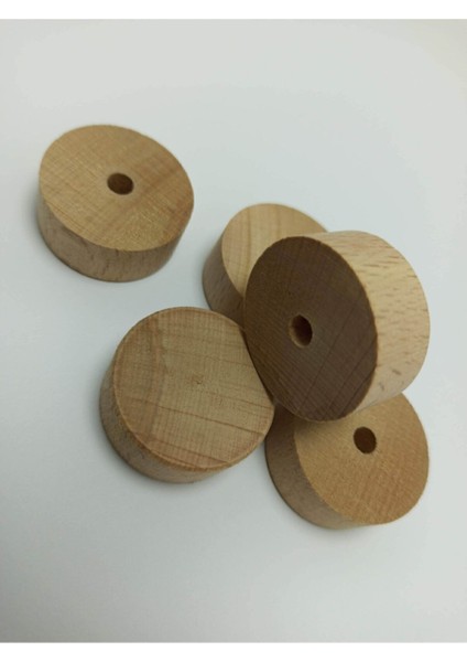 Ahşap Tekerlek 34 mm Çap ( 10 Adet)