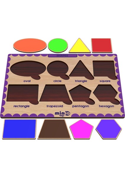 Ahşap Ingilizce Geometrik Şekiller Eğitici-Öğretici Yapboz fırsatları