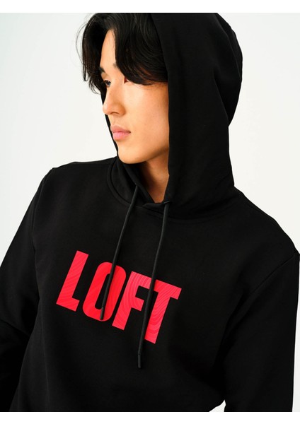 Erkek Sweatshirt Siyah-Kırmızı LF2038105