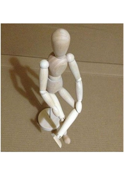 20 cm Insan Figürlü Ahşap Manken Adam Kukla Model Stilist Figür Kroki Çizim