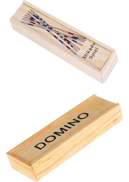 Ahşap Domino ve Mikado Spiel Çubuk Birlikte Oyun Seti fırsatları