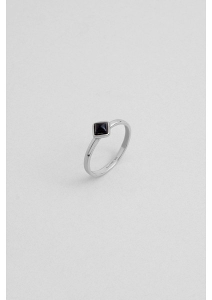 So Chıc... Zirkonu Taşlı 18 Ayar Beyaz Altın Kaplama Gümüş Minimal Yüzük