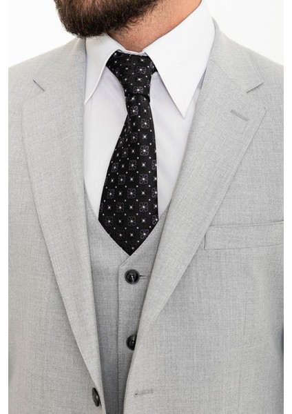 Düz Gri Slim Fit Mono Yaka 4 Drop Klasik Erkek Takım Elbise fiyatları