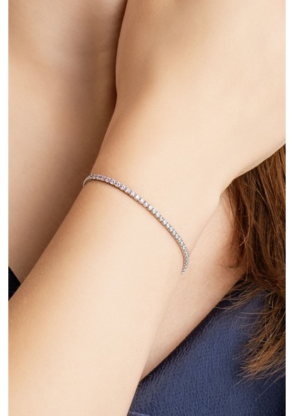 Maia Su Yolu Bileklik – Pembe İnci Taşlı, 18 Ayar Beyaz Altın Kaplama 925 Ayar Gümüş Zarif Takı fırsatları