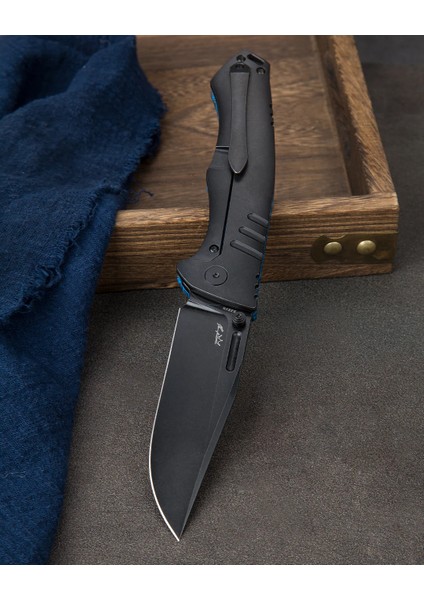 Bestech Keen Iı BT2301D Siyah Mavi G10+TITANYUM Sap S35VN Çakı