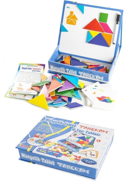Manyetik Tablet Yazı Tahtası Eğitici Oyuncak Tangram Eğitim Seti
